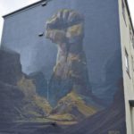 Reykjavik street art of hand
