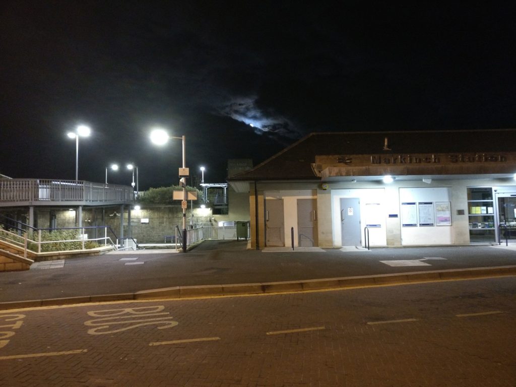 Markinch Train Station at night