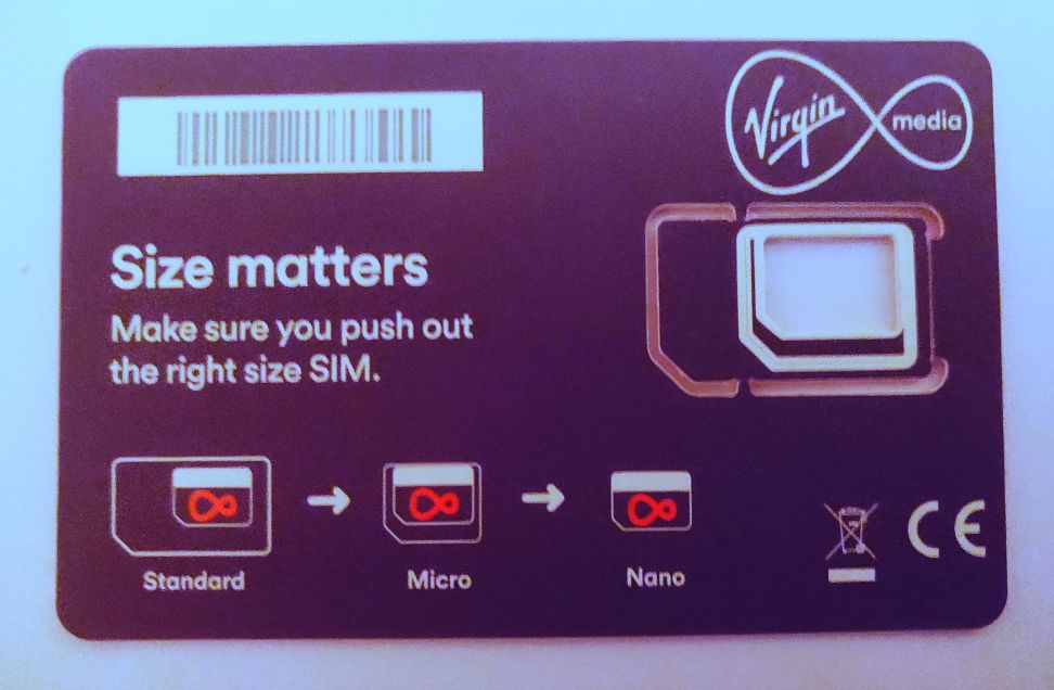 virgin media phone sim only